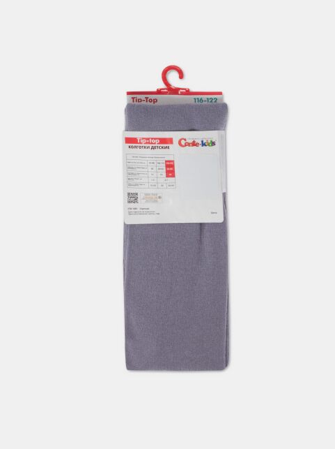 Хлопковые серые колготки TIP-TOP с рисунком "цветочки" - купить в интернет-магазине Conte