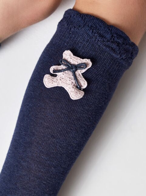 Удлиненные носки из хлопка с декоративной игрушкой «Вear» - купить в интернет-магазине Conte