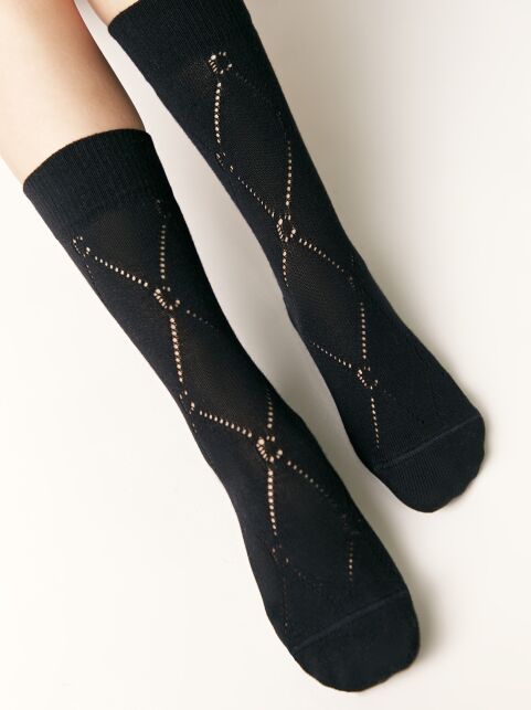 Удлинённые носки с ажурными ромбами - купить в интернет-магазине Conte