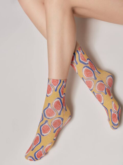 Носки из хлопка и льна «Figs» - купить в интернет-магазине Conte