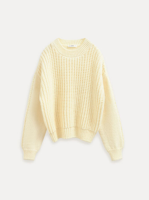 Джемпер умеренно свободного силуэта из пряжи с шерстью LDK 24137 - купить в интернет-магазине Conte