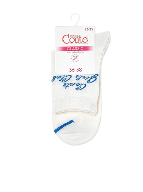 Хлопковые носки CLASSIC с рисунком «Conte girls club» - купить в интернет-магазине Conte