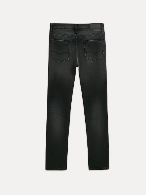 Чёрные джинсы slim с эффектом потёртостей CNM-02 Чёрные джинсы slim с эффектом потёртостей CNM-02 - купить в интернет-магазине Conte