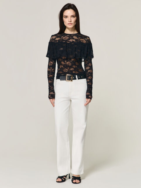 Лонгслив из кружева с воланом LD 3771 - купить в интернет-магазине Conte