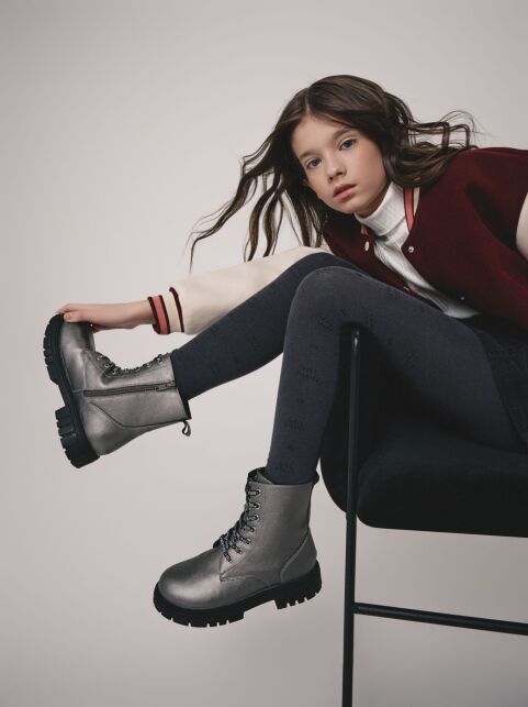 Колготки из хлопка с рисунками «GRL PWR» - купить в интернет-магазине Conte