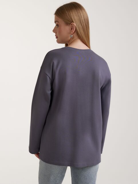 Лонгслив свободного кроя из хлопка LD 3142 Лонгслив свободного кроя из хлопка LD 3142 - купить в интернет-магазине Conte