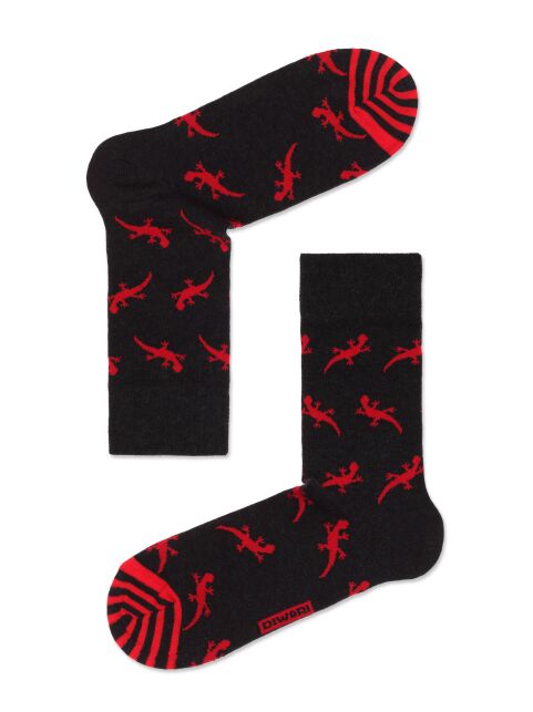 Хлопковые носки HAPPY с рисунком «Ящерицы» - купить в интернет-магазине Conte