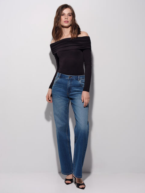 Боди с открытыми плечами и драпировкой LBD 3405 - купить в интернет-магазине Conte