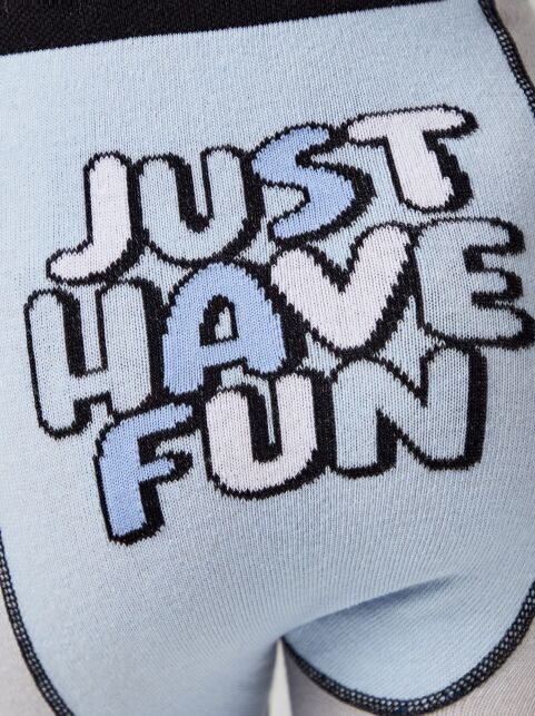 Хлопковые колготки с рисунком «Just have fun» Хлопковые колготки с рисунком «Just have fun» - купить в интернет-магазине Conte