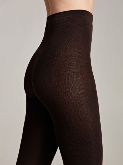 Теплые колготки женские из хлопка COTTON 250 Lycra® мокка цвета - купить в интернет-магазине Conte