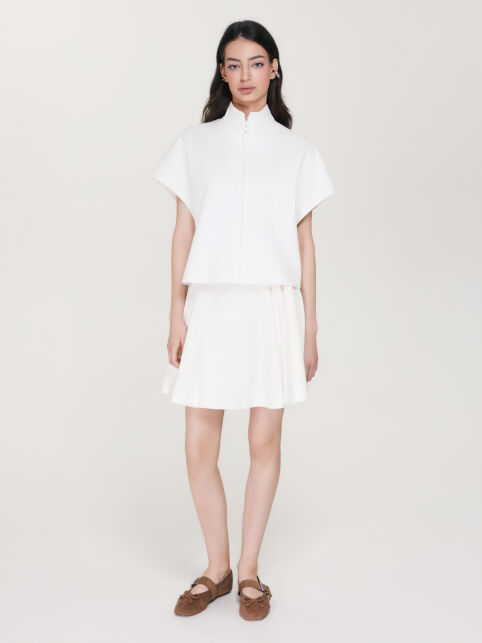 Юбка-mini со складками из футера-пике LU 3460 - купить в интернет-магазине Conte