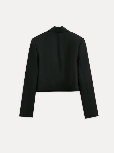 Укороченный жакет из костюмной ткани с декоративной булавкой LJ 3255 - купить в интернет-магазине Conte