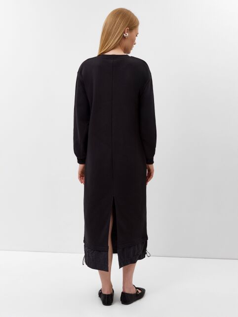 Платье из футера с начёсом и фактурной вставкой по низу LPL 3228 - купить в интернет-магазине Conte