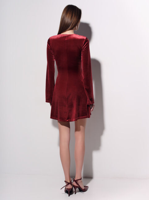 Платье из велюра с рукавами-клёш LPL 3329 - купить в интернет-магазине Conte