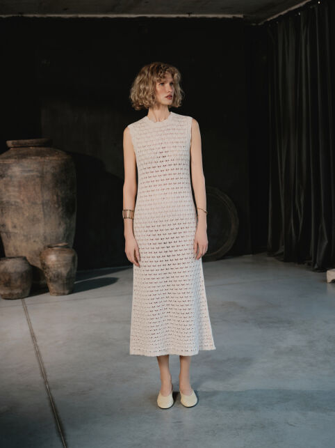 Платье-midi ажурного переплетения LDK2569 - купить в интернет-магазине Conte