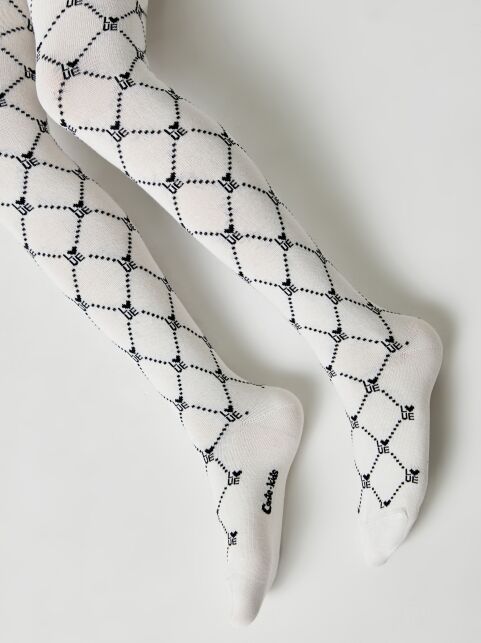 Колготки из хлопка с геометрическим рисунком «Love» - купить в интернет-магазине Conte