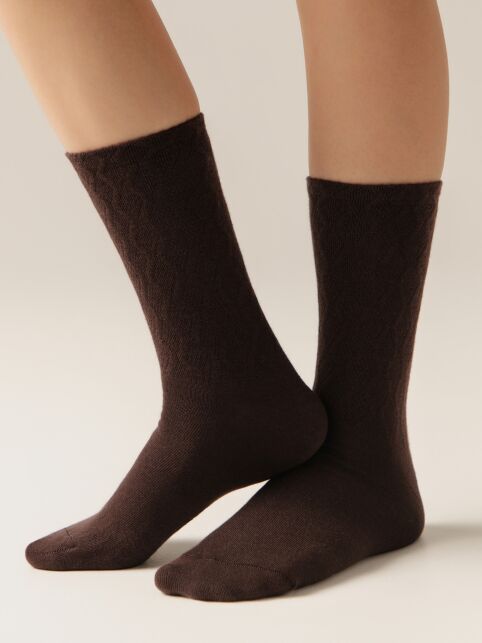 Удлинённые носки с хлопком и рисунком «зигзаги» - купить в интернет-магазине Conte