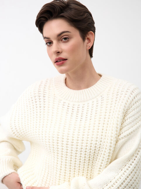 Джемпер умеренно свободного силуэта из пряжи с шерстью LDK 24137 - купить в интернет-магазине Conte