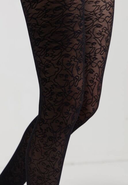 Колготки с фантазийным рисунком "лица" VISAGES - купить в интернет-магазине Conte