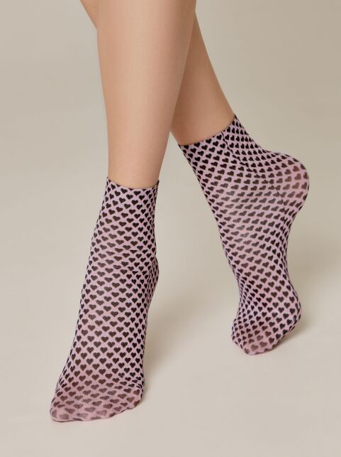 Сияющие носки с рисунком "Valentine" - купить в интернет-магазине Conte