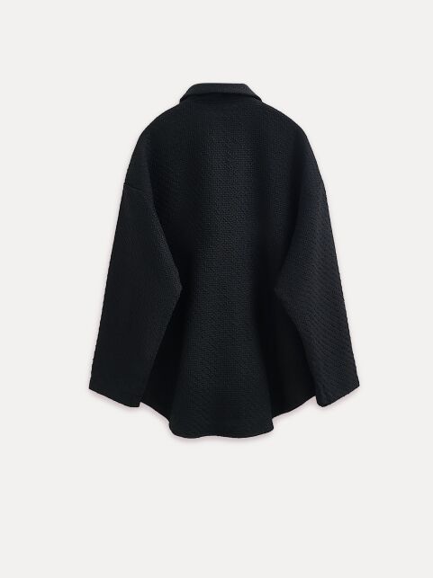 Рубашка черная из фактурного твида LRU 3268 - купить в интернет-магазине Conte