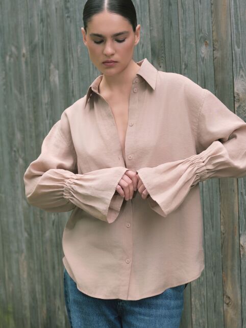 Рубашка из модала с воланами по низу рукавов LBL 3301 - купить в интернет-магазине Conte