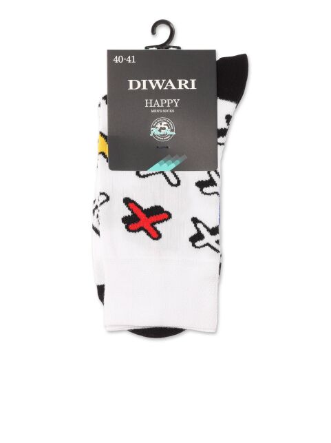 Хлопковые носки HAPPY с рисунком «Крестики» - купить в интернет-магазине Conte