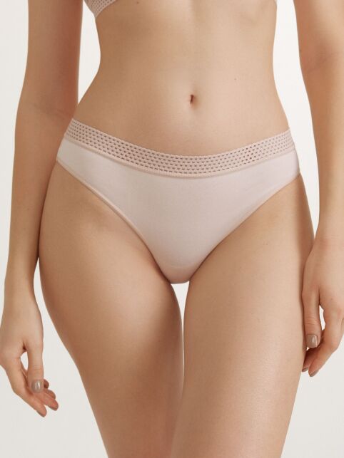 Трусы «бикини» из хлопка с ажурной тесьмой GOTIC LB 3012 - купить в интернет-магазине Conte