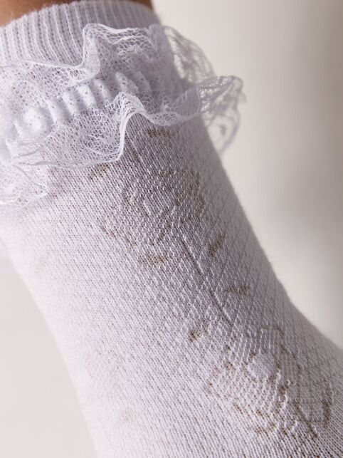 Хлопковые носки TIP-TOP с кружевной лентой, модель 080 - купить в интернет-магазине Conte