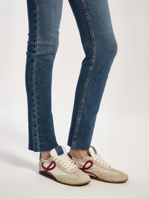 Джинсы skinny с эффектом потёртостей и необработанным краем CON-721 - купить в интернет-магазине Conte