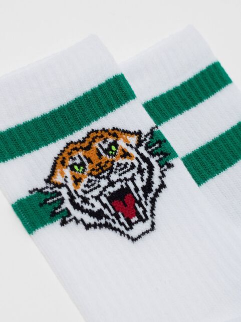 Удлиненные носки из хлопка в рубчик с рисунком "Тигр" Удлиненные носки из хлопка в рубчик с рисунком "Тигр" - купить в интернет-магазине Conte
