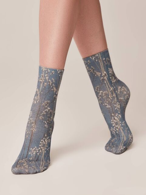 Носки из хлопка и льна «Field plants» - купить в интернет-магазине Conte