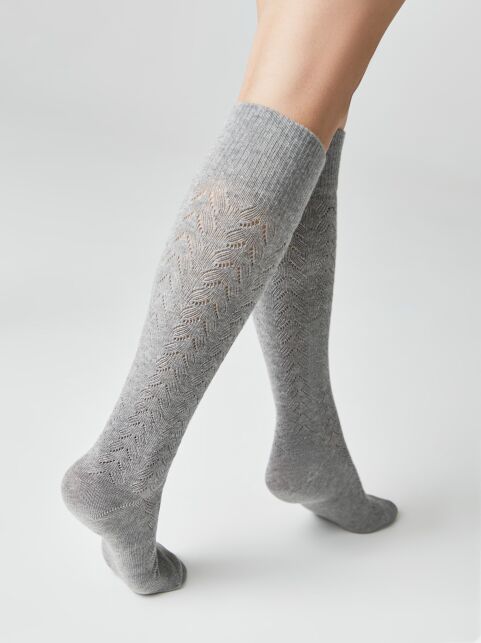 Гольфы из хлопка с ажурным рисунком - купить в интернет-магазине Conte