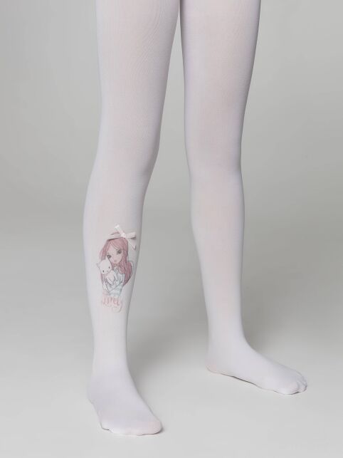 Колготки из микрофибры с рисунком и декором LOVELY - купить в интернет-магазине Conte