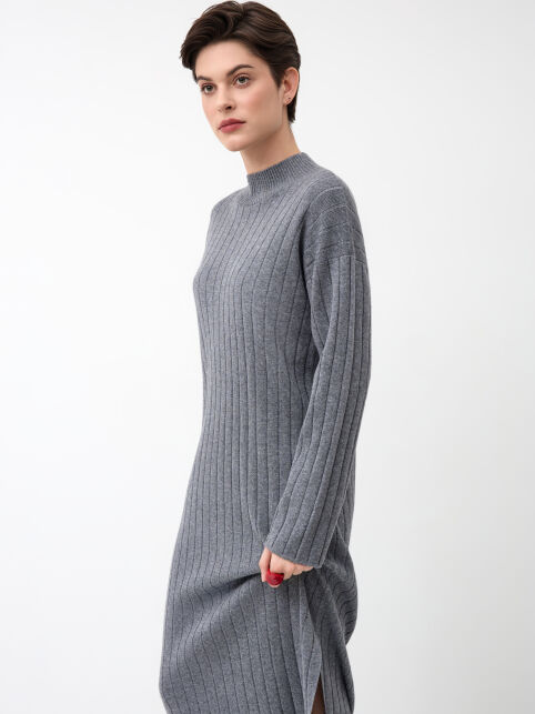 Платье-maxi прямого силуэта из пряжи с шерстью LDK 2506 - купить в интернет-магазине Conte