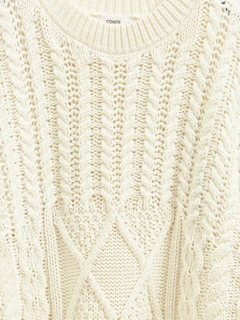 Джемпер с объёмным переплетением из пряжи с хлопком LDK 24140 - купить в интернет-магазине Conte