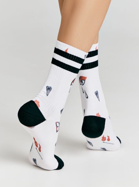 Удлиненные носки с абстрактным рисунком, модель 659 - купить в интернет-магазине Conte