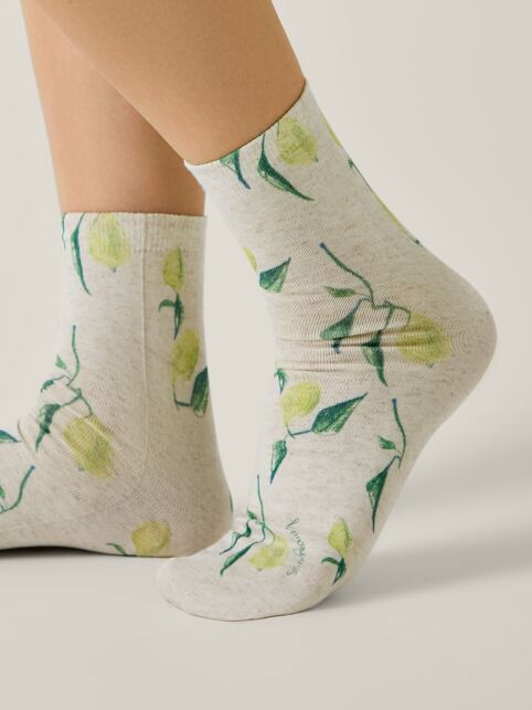 Носки из смесовой пряжи с хлопком и льном «Lemon» - купить в интернет-магазине Conte