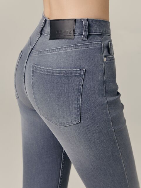 Джинсы skinny с высокой посадкой и эффектом потертости CON-669 - купить в интернет-магазине Conte
