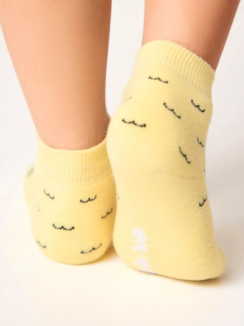 Махровые желтые носки SOF-TIKI с рисунком «кот» - купить в интернет-магазине Conte