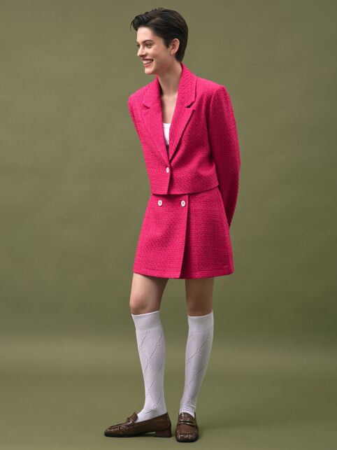 Укороченный жакет из твида LJ 3270 - купить в интернет-магазине Conte