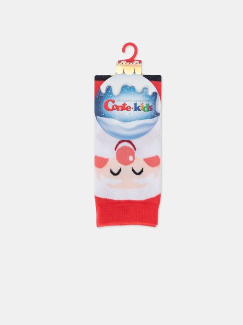 Новогодние красные носки с рисунком «Санта» - купить в интернет-магазине Conte