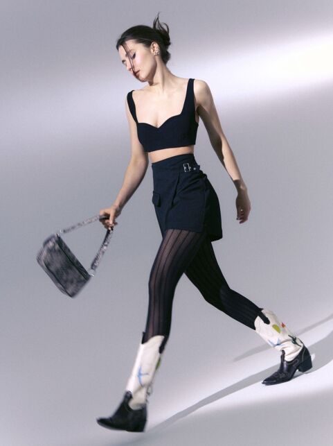 Колготки с ажурным рисунком и полосами LACY LINE - купить в интернет-магазине Conte