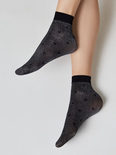 Сияющие носки с объемными рисунками «Hearts» - купить в интернет-магазине Conte