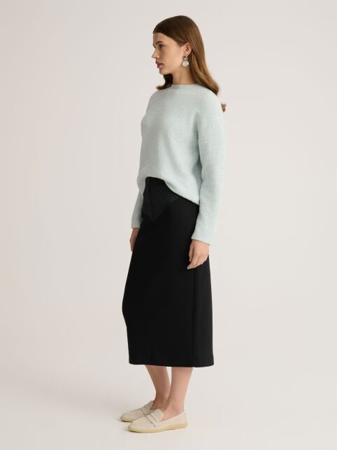 Юбка из футера на флисе с кокеткой на молнии LU 2845 - купить в интернет-магазине Conte