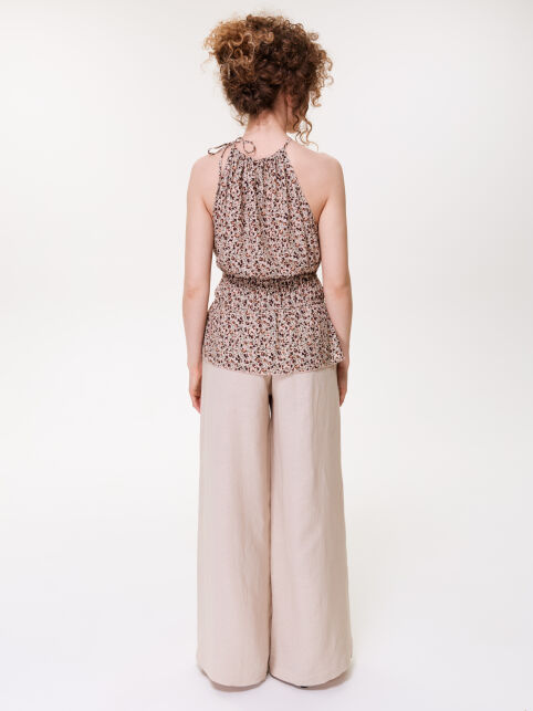 Блуза из вискозы с анималистичным принтом и жатым эффектом LBL 3472 - купить в интернет-магазине Conte