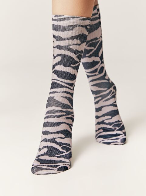 Удлиненные носки из лимитированной коллекции с анималистичным принтом, модель 670 - купить в интернет-магазине Conte