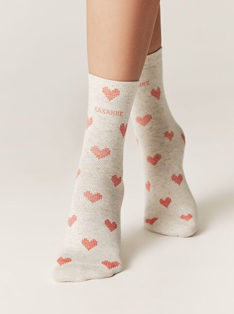 Носки из смесовой пряжи с хлопком и льном «Каханне», модель 675 - купить в интернет-магазине Conte