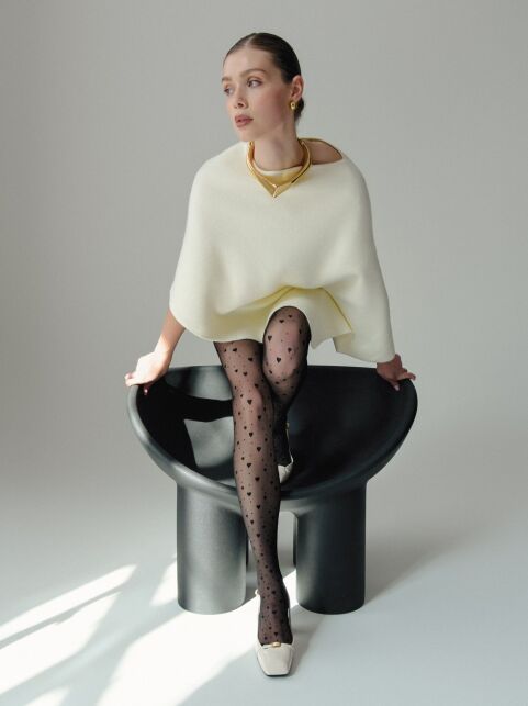 Колготки в сердечки и точки FEELING - купить в интернет-магазине Conte