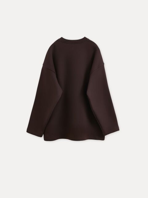 Джемпер из футера с ассиметричной планкой на горловине LD 3231 - купить в интернет-магазине Conte